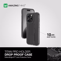 Amazing Thing Titan Pro Hoidja Ümbris 10FT IP156.7PTHBK jaoks Iphone 15 Pro Max must with alus