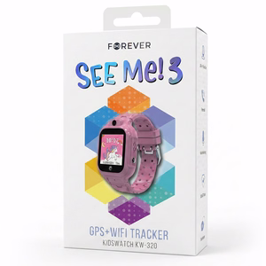 Smart Watch jaoks Kids Forever Smartwatch GPS WiFi Kids Look Me! 3 KW-320 roosa