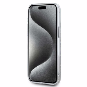 Karl Lagerfeld IML Monogram Karl & Choupette Head MagSafe iPhone 15 Pro Ümbris - Clear