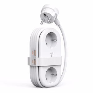 Orico AP3 65W GaN 6in1 Power Strip 2x AC + 2x USB-A + 2x USB-C - White