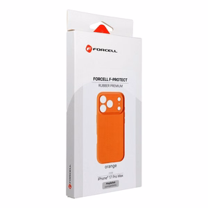 Чехол для iPhone 17 Pro Max / 18 Pro Max (низкий бортик камеры) Forcell F-Protect Rubber Premium, совместимый с MagSafe, оранжевый