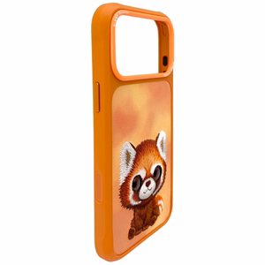 Nimmy Big Eyed Pet 2.0 Raccoon ümbris jaoks iPhone 17 Pro Max - oranž