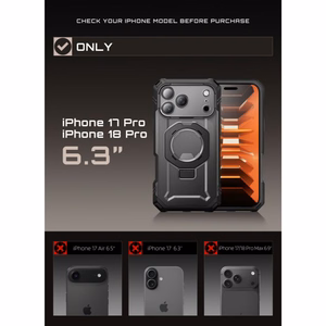 Supcase Grip Pro Mag MagSafe ümbris iPhone 18 Pro / 17 Pro – must