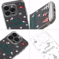 TEL PROTECT Christmas Ümbris jaoks Iphone 13 Pro Max Design 4 Clear