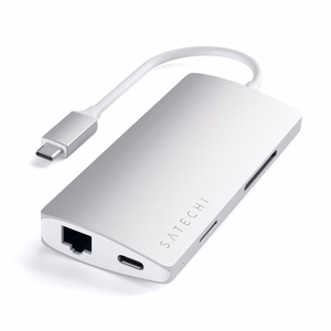 SATECHI 7in1 Type C HUB-adapter ST-TCMA2S hõbedane
