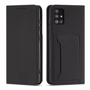 Magnet Card Case для Xiaomi Redmi Note 11 чехол-кошелёк с держателем для карт чёрный