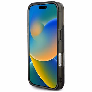 Karl Lagerfeld Liquid Glitter Choupette Logo iPhone 16 Ümbris - must