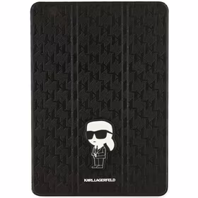 Karl Lagerfeld Saffiano Monogram Ikonik Ümbris jaoks iPad 10.2" 2019 (7th gen.) Folio Magnet Allover Cover - must
