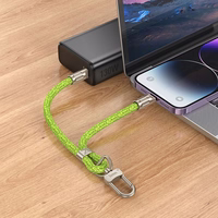 Kaabel USB C to Lightning Hoco PD 20W lanyard shape 0,22 m GH5 fluorescent roheline
