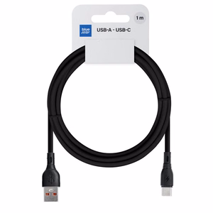 Кабель USB A к USB C Blue Star 3A 60W ECO 1 м PJ68-25-3 черный