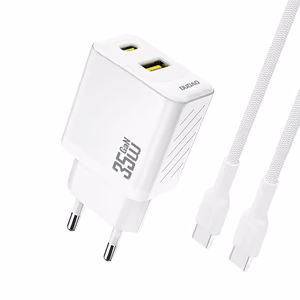 Dudao A27MaxCEU PD QC 35W USB-A USB-C seinalaadija USB-C kaabliga - valge