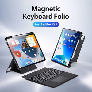 DUX DUCIS ümbris DK foldable with Wireless Keyboard jaoks iPad Air 13 (2024)/Pro 12.9 (2020/2021/2022) must