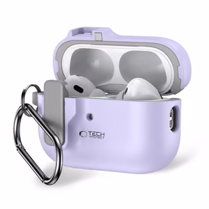 Tech-Protect Slim Hook Ümbris with Carabiner jaoks Apple AirPods Pro 1 / 2 - lilla