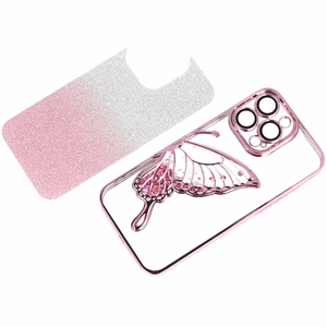 Tel Protect Butterfly Water Ümbris jaoks Iphone 16 Plus roosa