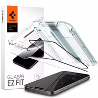 Spigen Glas.tR EZ Fit FC Karastatud klaas jaoks iPhone 15 Pro Max - must 2 pcs.