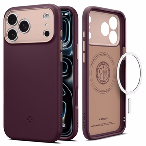 Spigen Nano Pop MagSafe  iPhone 18 Pro / 17 Pro ümbris, tume kirsipunane