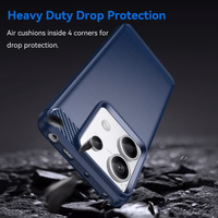 Carbon Ümbris jaoks Xiaomi Redmi Note 13 Pro - sinine