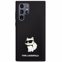 Karl Lagerfeld Silicone Choupette ümbris jaoks Samsung Galaxy S24 Ultra - must