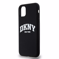 DKNY Liquid Silicone Valge Printed Logo MagSafe Ümbris jaoks iPhone 11/Xr - Must