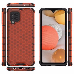 Honeycomb Case soomuskaitse TPU kaitsekattega Samsung Galaxy A42 5G punane