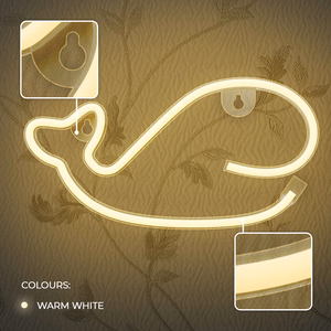Neon LED Light WHALE warm valge Bat + USB FLNE09 Forever Light