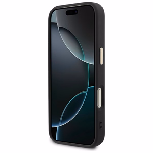 Guess Perforated 4G MagSafe чехол для iPhone 17 чёрный