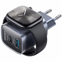Võrgulaadija USAMS CC293 T67 20W iWatch 1xUSB-C 1xUSB-A tume
