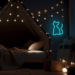 Neon LED Light CAT türkīis NNE24 Neolia