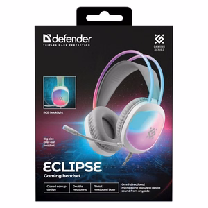 Defender Eclipse RGB kõrvaklapid valged