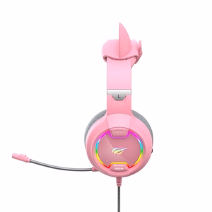 Gaming headphones Havit GAMENOTE H2233d  RGB (roosa)