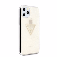 Guess GUHCN58SGTLGO iPhone 11 Pro kuldne/kuldne kõva ümbris Glitter Triangle