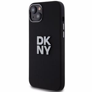 DKNY Liquid Silicone Metal Logo iPhone 15/14/13 Ümbris - Must