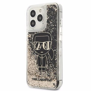 Karl Lagerfeld Liquid Glitter Gatsby чехол для iPhone 13 Pro Max - чёрный
