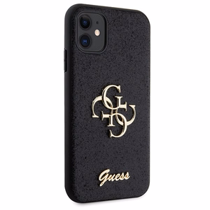 Guess GUHCN61HG4SGK ümbris jaoks iPhone 11 / Xr - must Glitter Script Big 4G