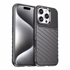 Thunder Ümbris jaoks iPhone 16 Pro Silicone Ümbris - Must