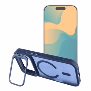 Case for iPhone 17 Pro / 18 Pro Forcell F-Protect Shadow Stand Premium compatible with MagSafe navy blue