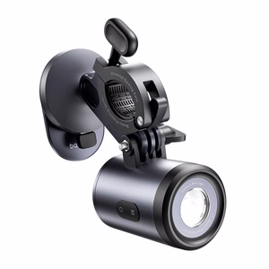 Baseus PrimeTrip 2-in-1 jalgratta kinnitus, telefonitugi + taskulamp (must)
