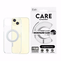 CARE by PanzerGlass Kickstand Ümbris MagSafe jaoks iPhone 15 Plus - hõbedane