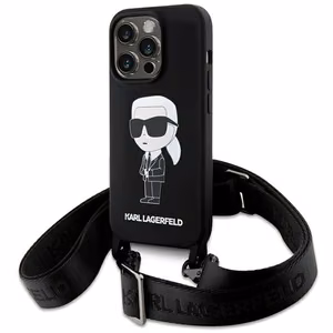 Karl Lagerfeld KLHCP15XSCBSKNK iPhone 15 Pro Max 6.7" hardcase must/must Crossbody Silicone Ikonik