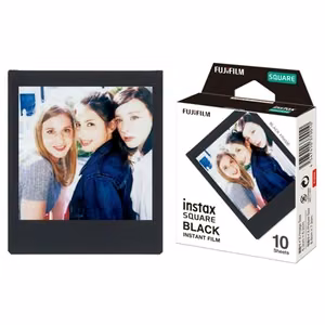 Fujifilm Instax Square – musta raamiga läikiv kiirfilm, 10 lehte