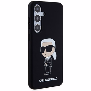 Karl Lagerfeld Silicone Ikonik ümbris jaoks Samsung Galaxy S24+ - must
