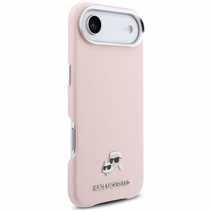 Karl Lagerfeld Karl & Choupette Head Pins Saffiano MagSafe iPhone Air Ümbris - roosa