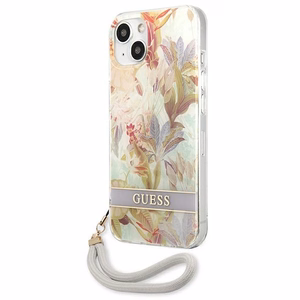 Guess GUHCP13SHFLSU iPhone 13 mini 5.4" lilla/lilla kõvakaaneline lillerihm