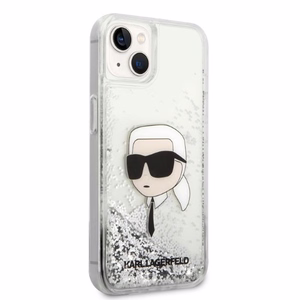 Karl Lagerfeld KLHCP14MLNKHCH iPhone 14 Plus 6.7" hõbedane/hõbedane hardcase Glitter Karl Head