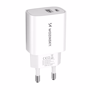 Wozinsky WGWCW USB-A USB-C 20W Wall Laadija - valge