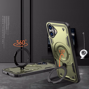 Hybrid Armor Trendy Ümbris with MagSafe jaoks iPhone 16 - Roheline