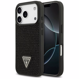 Guess Rhinestone Triangle Logo чехол для iPhone 17 Pro - черный