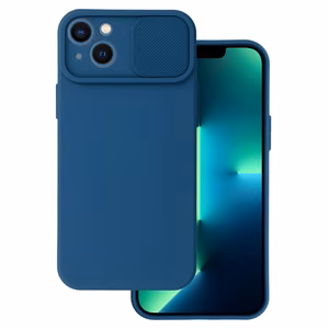 Camshield Soft jaoks Iphone 14 Tumesinine