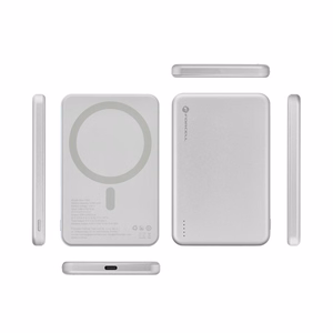 Forcell F-Energy Slim F5K9 akupank, MagSafe'iga ühilduv, 5000 mAh, 15 W, QC 4.0, PD 3.0, Cloud Dancer