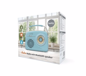 Setty Bluetooth-колонка с радио Retro P350 синий